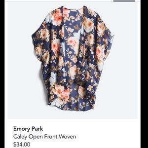 Emory Park Sheer Floral Kimono Top